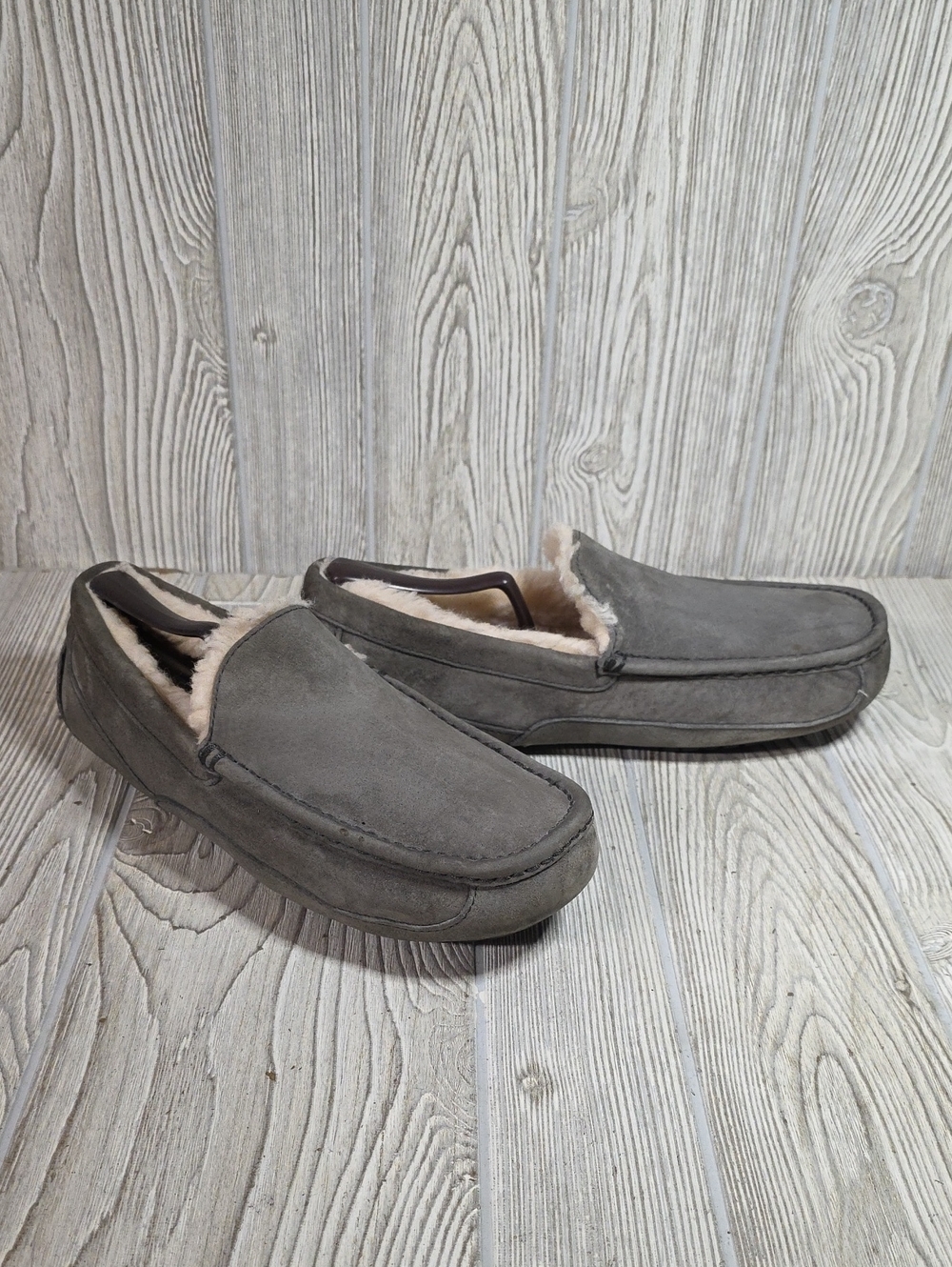 UGG Ascot Slippers Grey Suede Mens Size 10